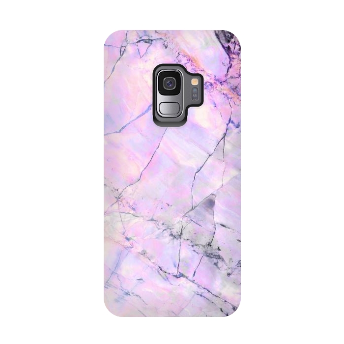 Galaxy S9 StrongFit Iridescent pastel marble by Oana 