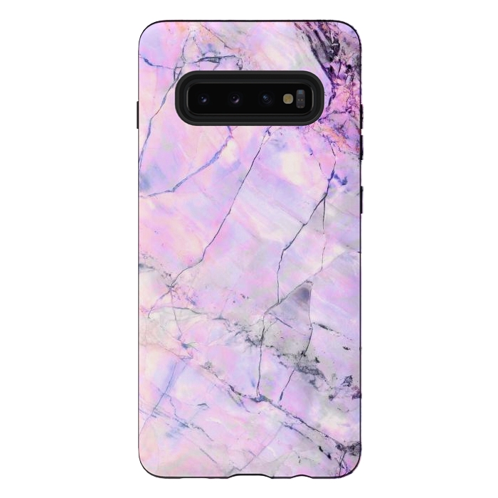 Galaxy S10 plus StrongFit Iridescent pastel marble by Oana 