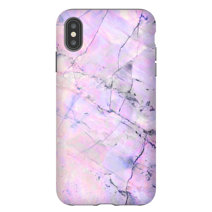 iPhone Xs Max StrongFit Iridescent pink purple marble art by Oana 