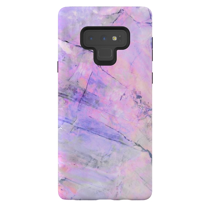 Galaxy Note 9 StrongFit Purple pink pastel marble by Oana 