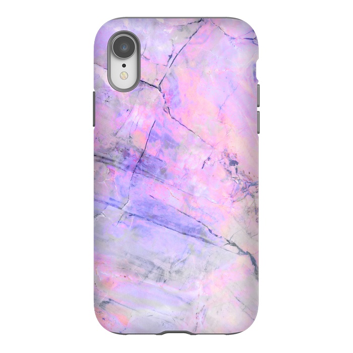 iPhone Xr StrongFit Purple pink pastel marble by Oana 