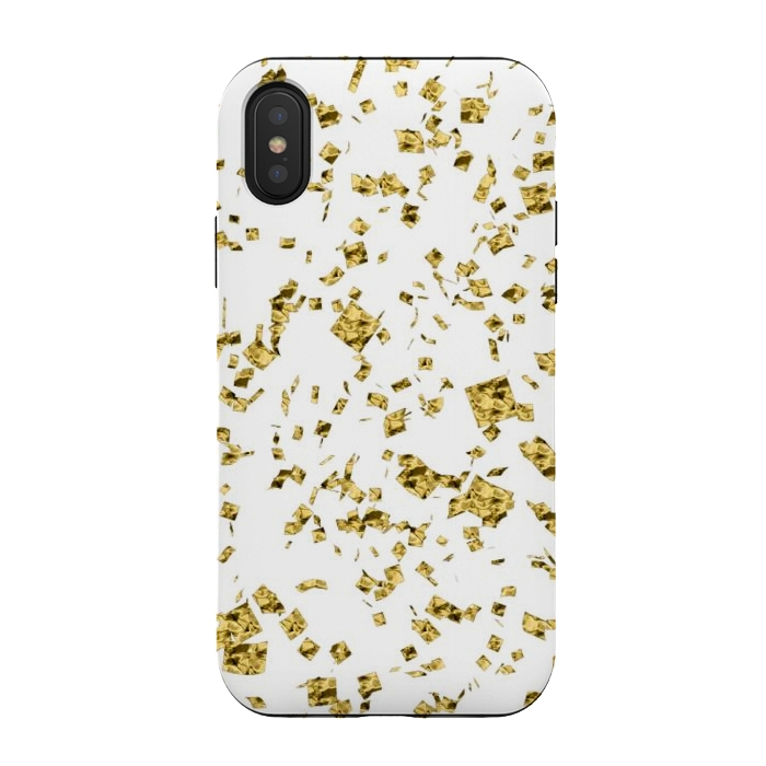 iPhone Xs / X StrongFit Gold Flakes by Ashley Camille