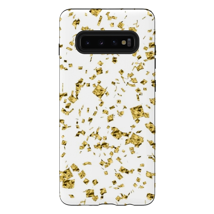 Galaxy S10 plus StrongFit Gold Flakes by Ashley Camille