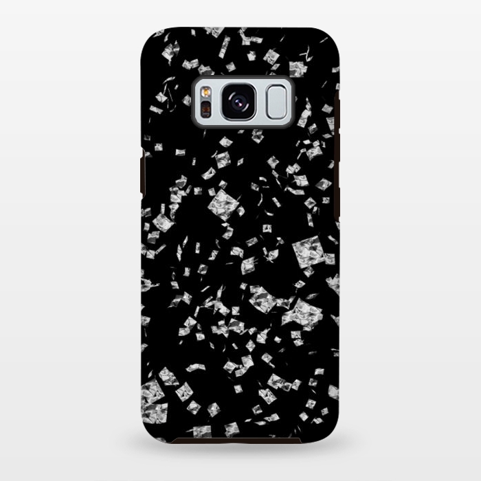 Galaxy S8 plus StrongFit Silver Flakes by Ashley Camille