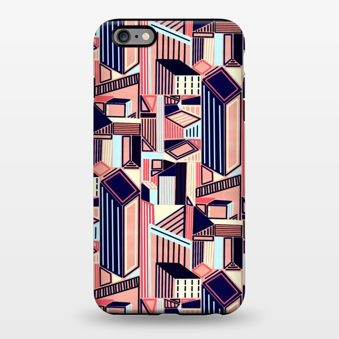 iPhone 6/6s plus StrongFit Abstract Minimalism City (Blush & Navy)  by Tigatiga