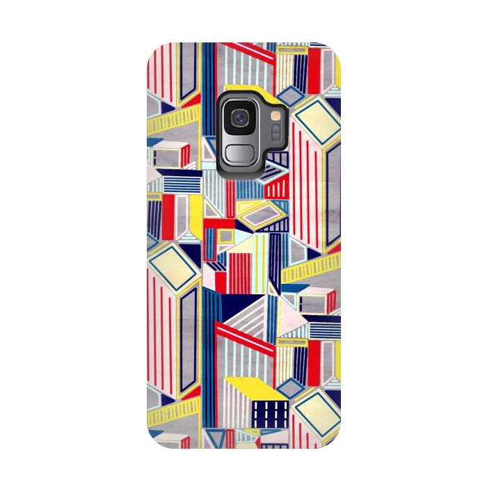 Galaxy S9 StrongFit Abstract Minimalism City (Textured & Bright)  by Tigatiga