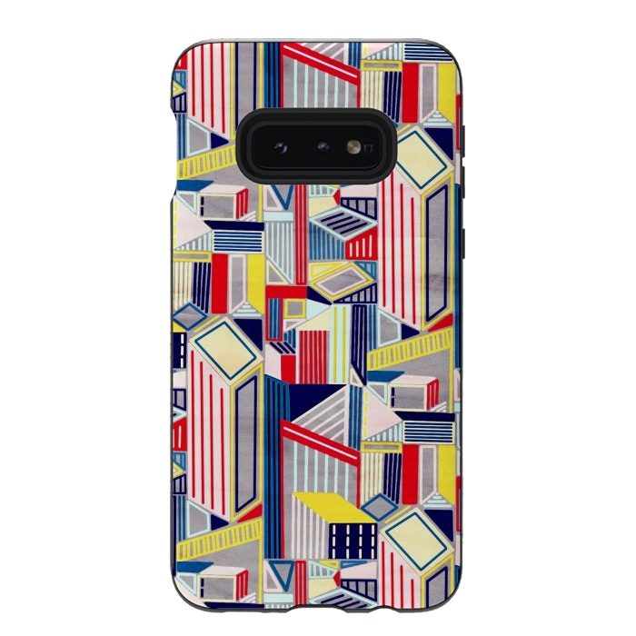 Galaxy S10e StrongFit Abstract Minimalism City (Textured & Bright)  by Tigatiga