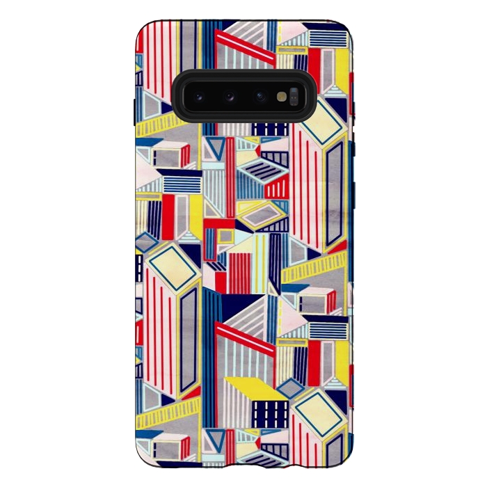 Galaxy S10 plus StrongFit Abstract Minimalism City (Textured & Bright)  by Tigatiga