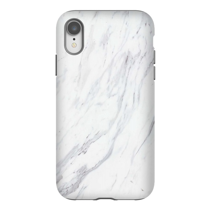 iPhone Xr StrongFit Pure-White-Marble by ''CVogiatzi.