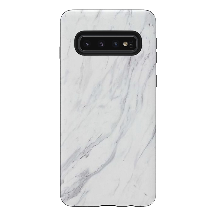 Galaxy S10 StrongFit Pure-White-Marble by ''CVogiatzi.