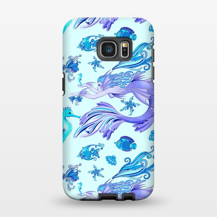 Galaxy S7 EDGE StrongFit Mystic Mermaid Fairy Purple Creature by BluedarkArt