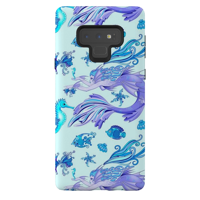 Galaxy Note 9 StrongFit Mystic Mermaid Fairy Purple Creature by BluedarkArt