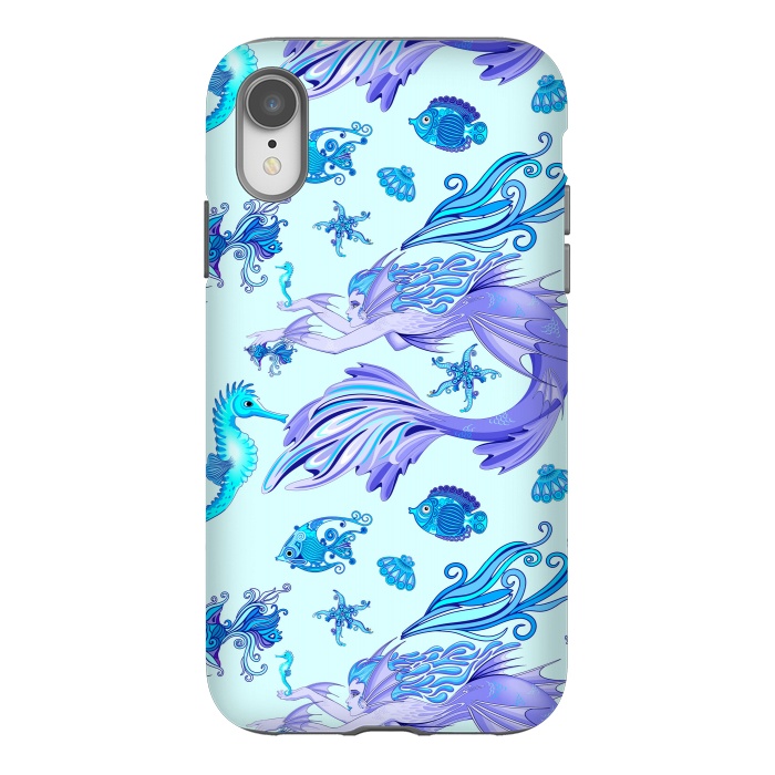 iPhone Xr StrongFit Mystic Mermaid Fairy Purple Creature by BluedarkArt