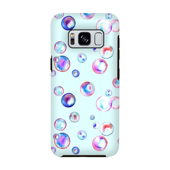 Galaxy S8 StrongFit Watercolour bubbles by Melissa Pedersen