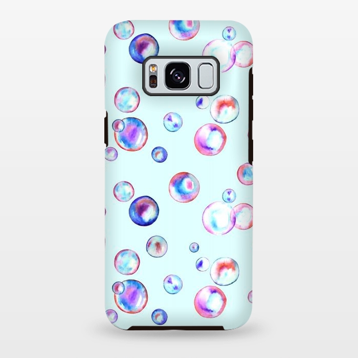 Galaxy S8 plus StrongFit Watercolour bubbles by Melissa Pedersen