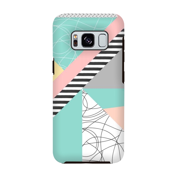 Galaxy S8 StrongFit Modern mint geometric abstract minimal design by InovArts