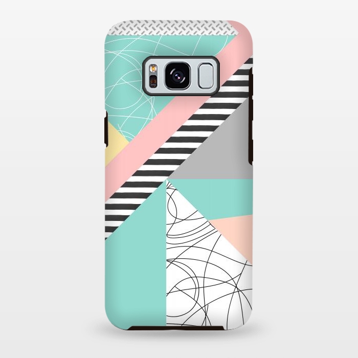 Galaxy S8 plus StrongFit Modern mint geometric abstract minimal design by InovArts