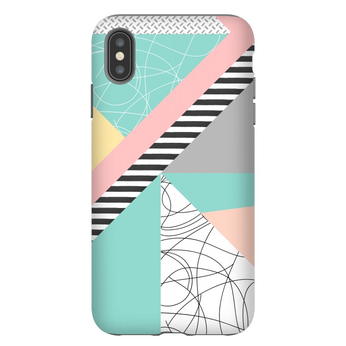 iPhone Xs Max StrongFit Modern mint geometric abstract minimal design by InovArts