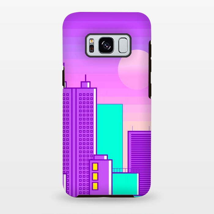 Galaxy S8 plus StrongFit purple sunset in the city by haroulita