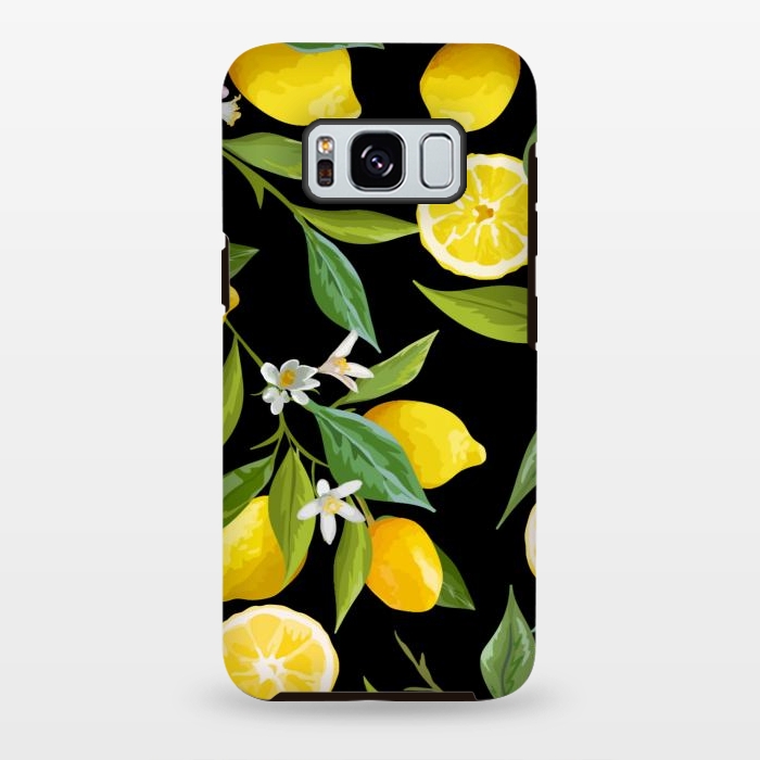 Galaxy S8 plus StrongFit lemons in black background by haroulita