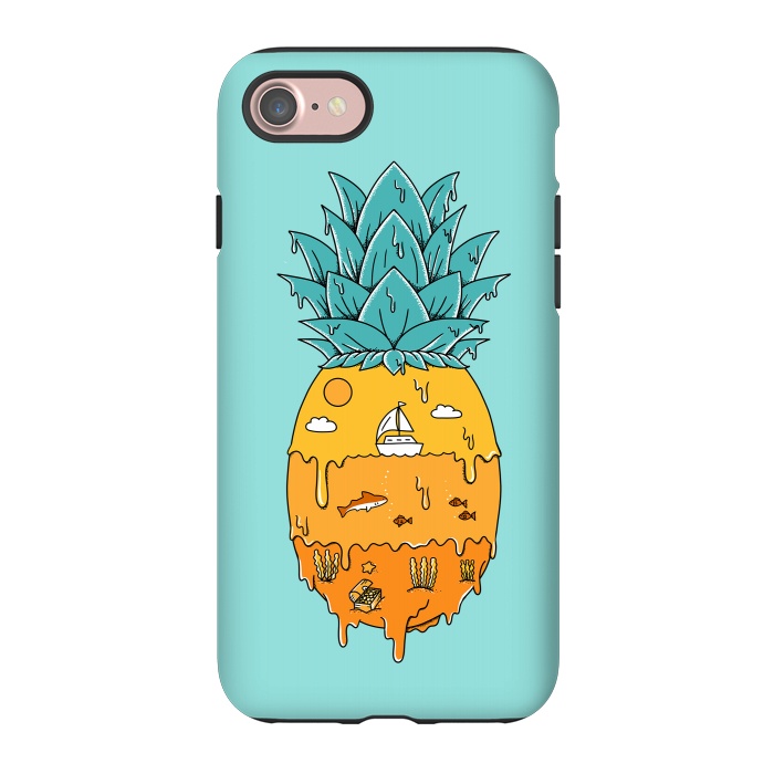iPhone 7 StrongFit Pineapple Landscape green by Coffee Man