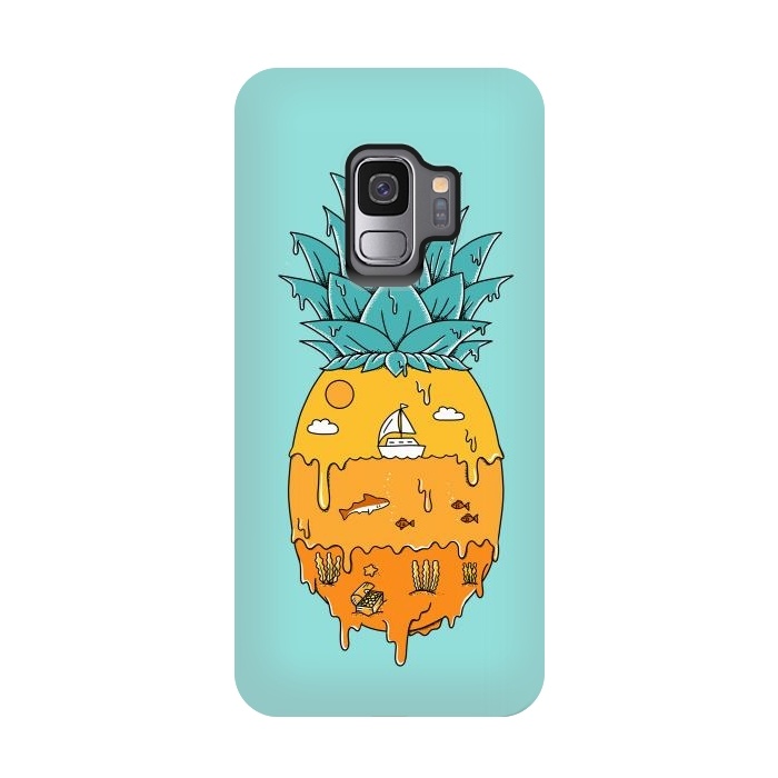 Galaxy S9 StrongFit Pineapple Landscape green by Coffee Man