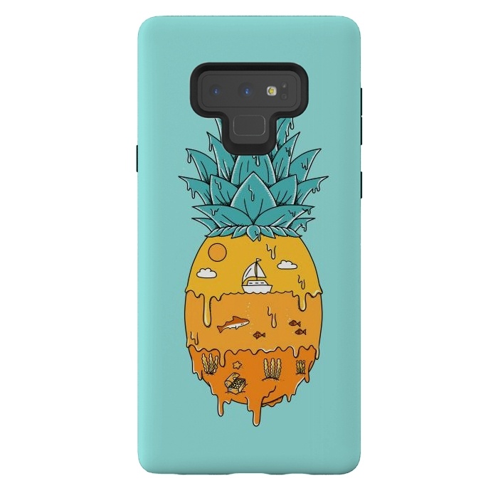 Galaxy Note 9 StrongFit Pineapple Landscape green by Coffee Man