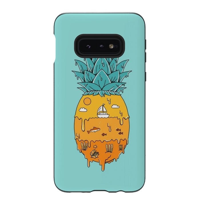 Galaxy S10e StrongFit Pineapple Landscape green by Coffee Man
