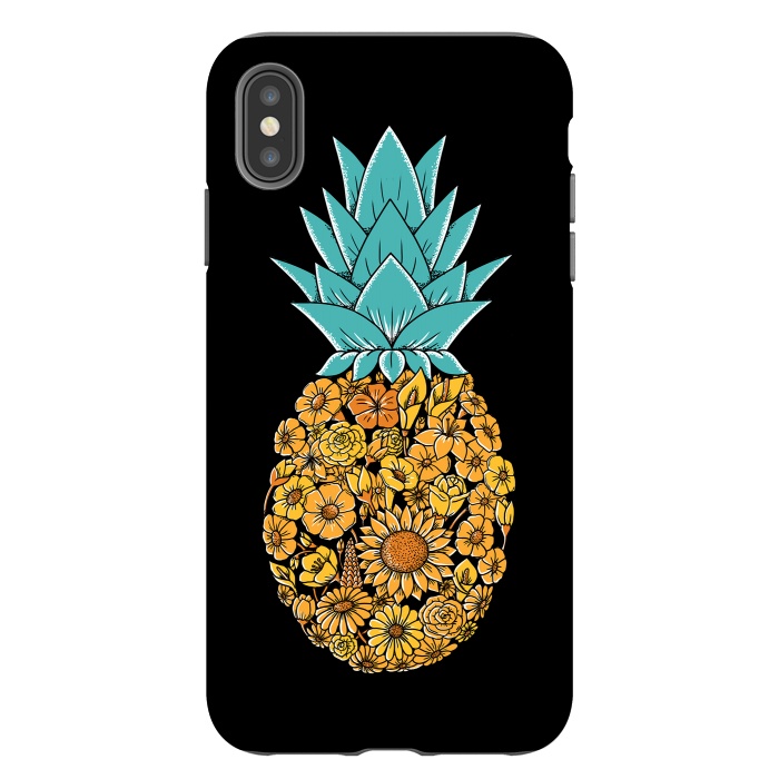 iPhone Xs Max StrongFit Pineapple Floral by Coffee Man
