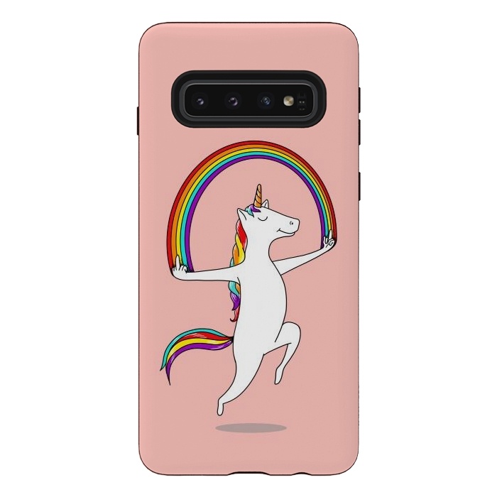 Galaxy S10 StrongFit Unicorn Magic pink by Coffee Man