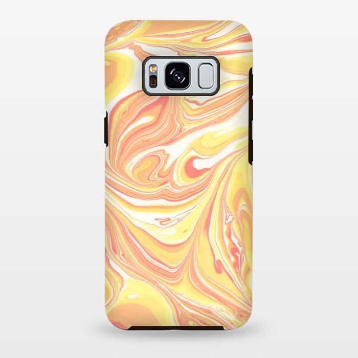 Galaxy S8 plus StrongFit yellow orange marble by haroulita