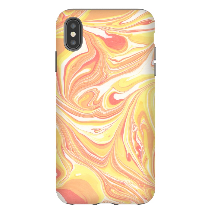 iPhone Xs Max StrongFit yellow orange marble by haroulita