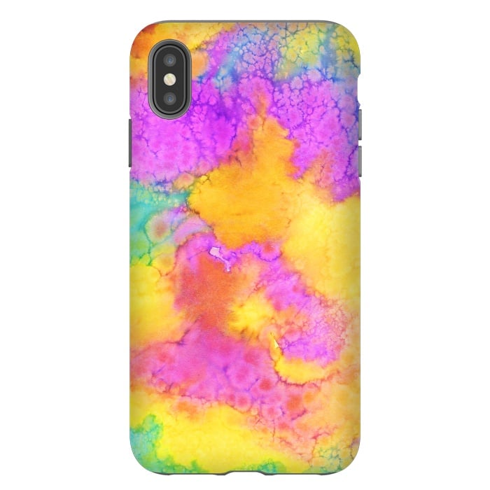 iPhone Xs Max StrongFit watercolor abstract rainbow by haroulita