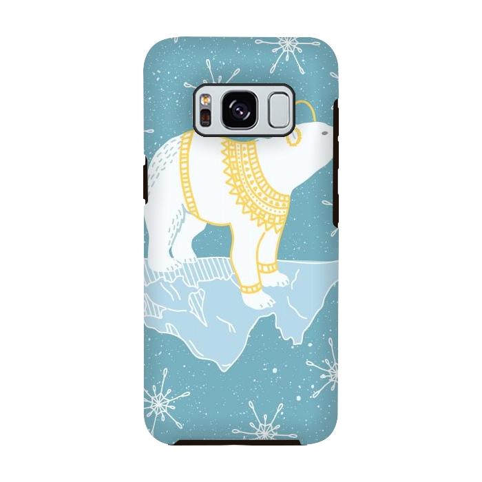 Galaxy S8 StrongFit white bear by haroulita