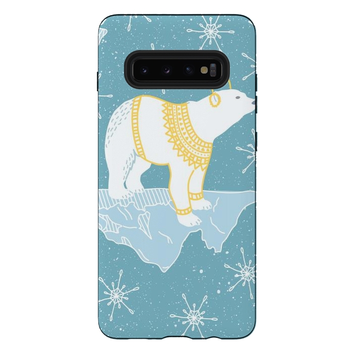 Galaxy S10 plus StrongFit white bear by haroulita