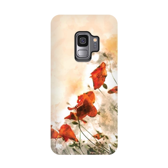 Galaxy S9 StrongFit Red Poppy II by Creativeaxle