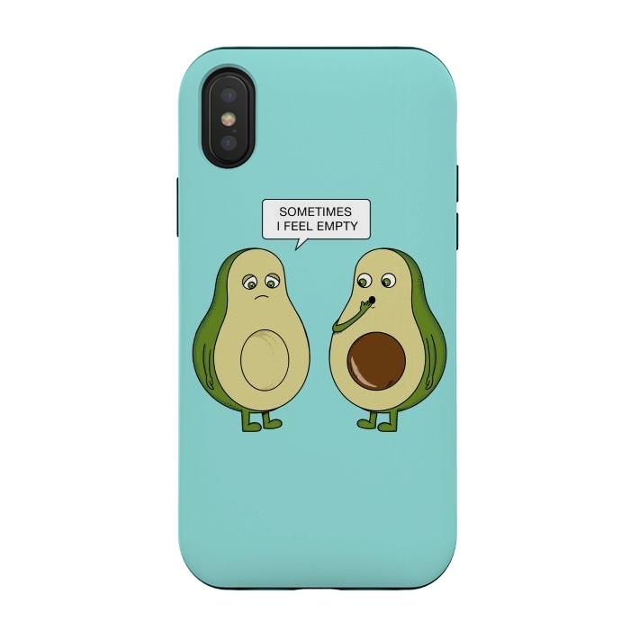 iPhone Xs / X StrongFit Avocado Empty by Coffee Man