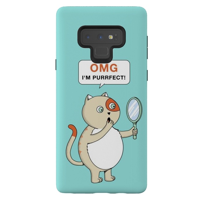 Galaxy Note 9 StrongFit Cat Perfect by Coffee Man