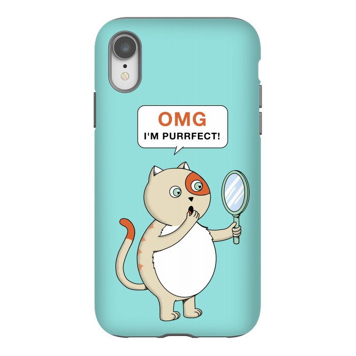 iPhone Xr StrongFit Cat Perfect by Coffee Man