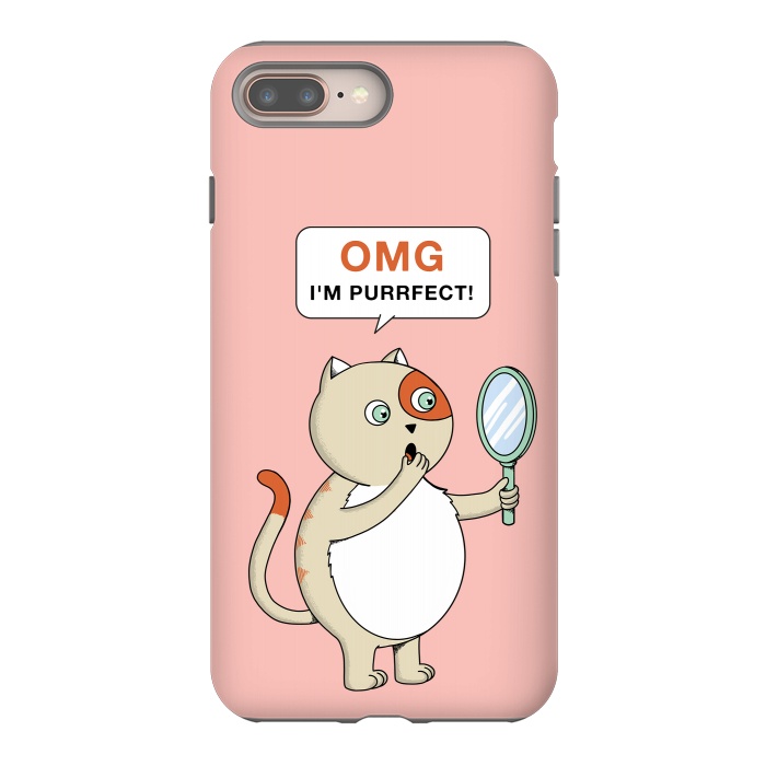 iPhone 7 plus StrongFit Cat Perfect Pink by Coffee Man