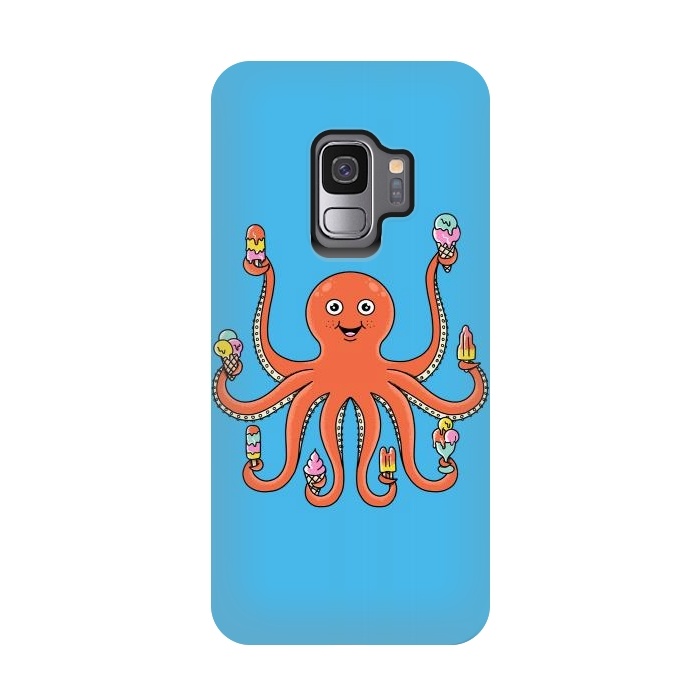 Galaxy S9 StrongFit Octopus Ice Creams by Coffee Man