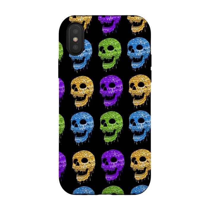 iPhone Xs / X StrongFit Skulls Colors by Coffee Man