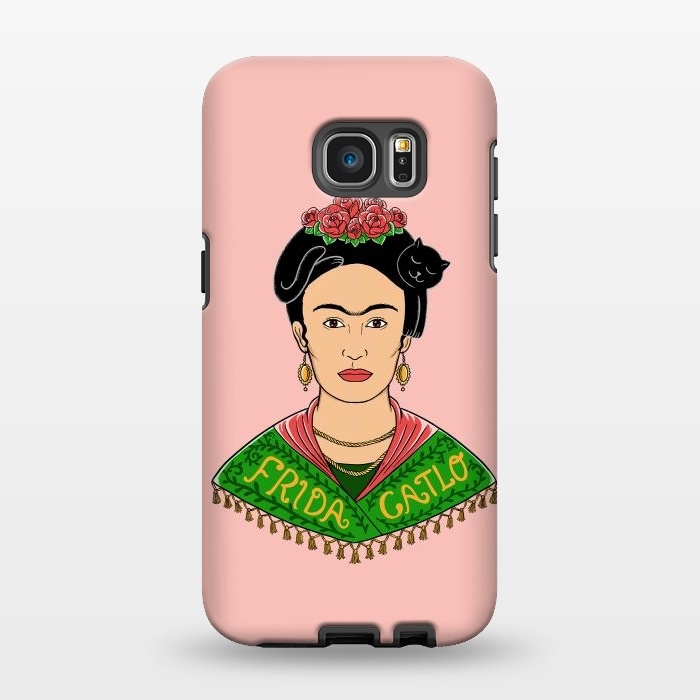 Galaxy S7 EDGE StrongFit Frida Catlo Pink by Coffee Man