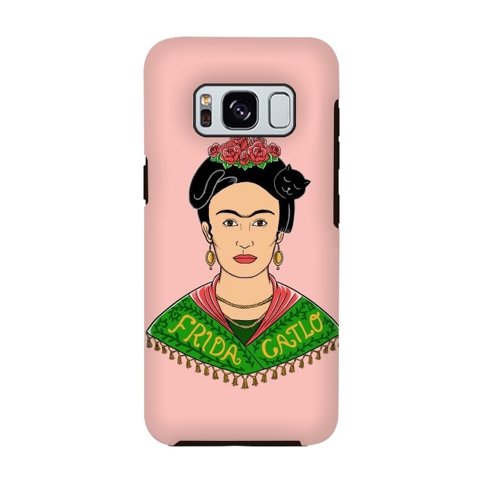 Galaxy S8 StrongFit Frida Catlo Pink by Coffee Man
