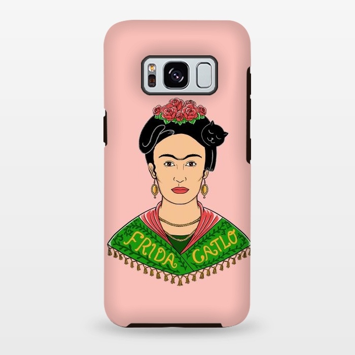 Galaxy S8 plus StrongFit Frida Catlo Pink by Coffee Man