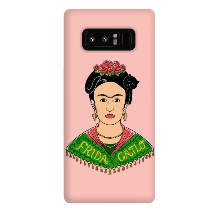 Galaxy Note 8 StrongFit Frida Catlo Pink by Coffee Man