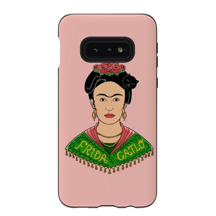 Galaxy S10e StrongFit Frida Catlo Pink by Coffee Man