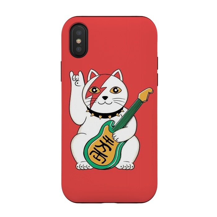iPhone Xs / X StrongFit Cat Lucky by Coffee Man