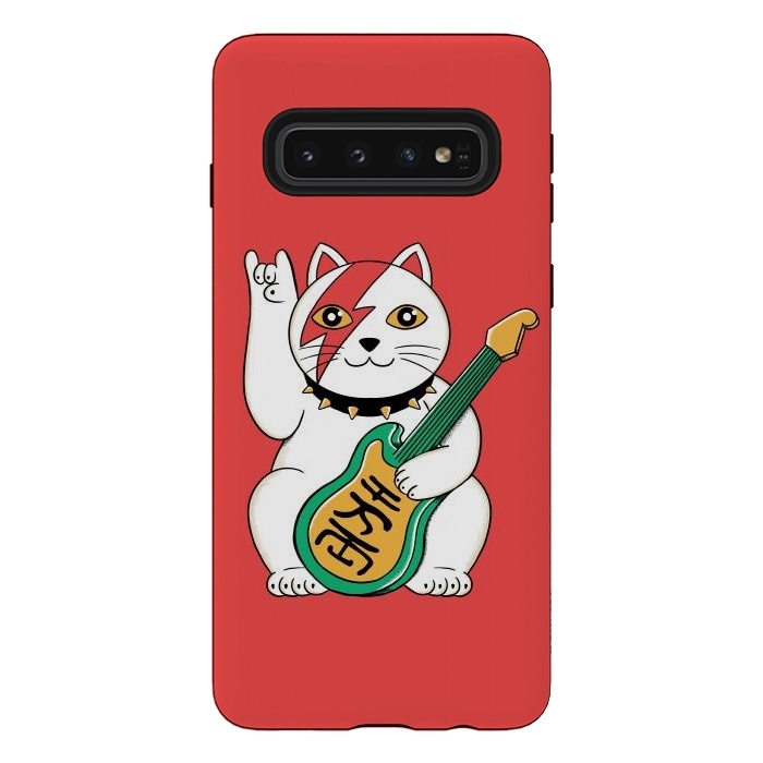 Galaxy S10 StrongFit Cat Lucky by Coffee Man