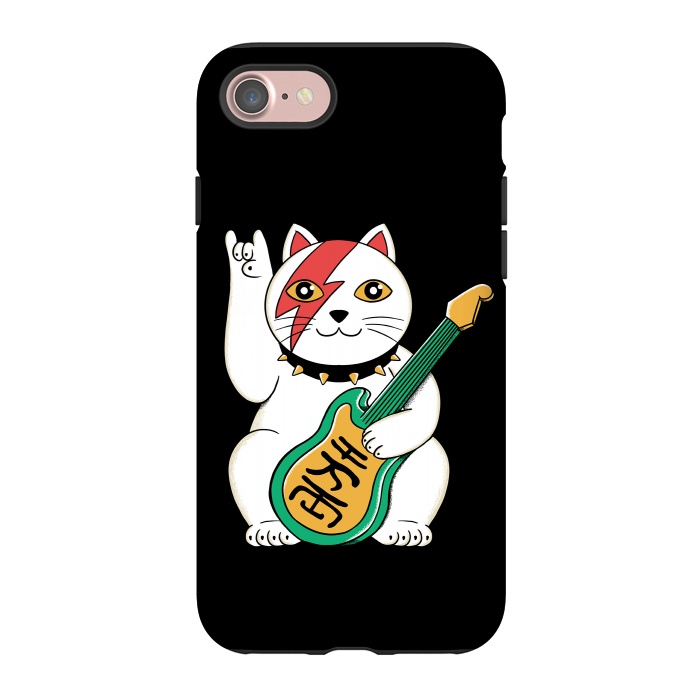 iPhone 7 StrongFit Lucky Cat Black by Coffee Man